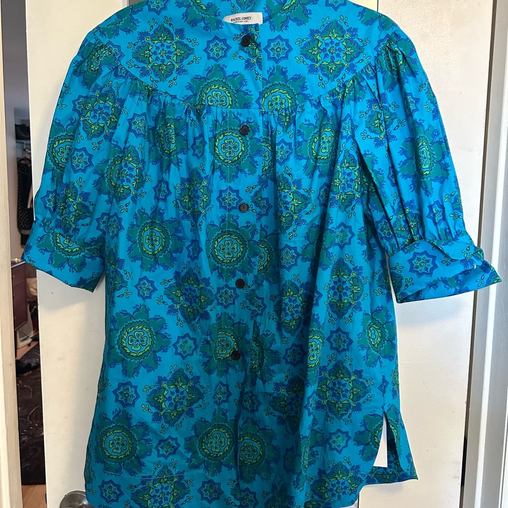 Rachel Comey retro print tunic blouse small